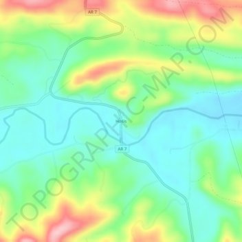 Hollis topographic map, elevation, terrain