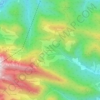 Steinbergalm topographic map, elevation, terrain