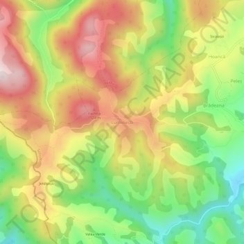 Luminești topographic map, elevation, terrain