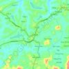 Di Linh topographic map, elevation, terrain
