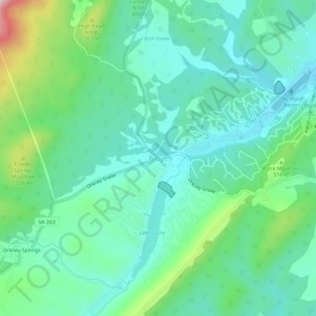 Basye topographic map, elevation, terrain