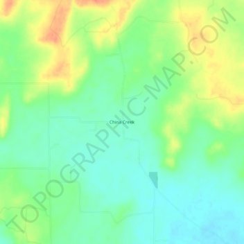 China Creek topographic map, elevation, terrain