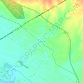 Arabhana topographic map, elevation, terrain