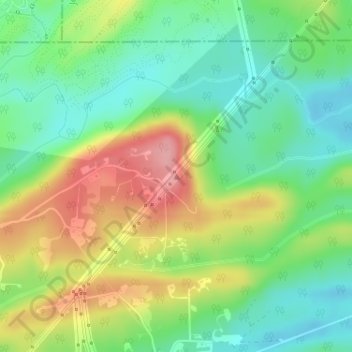 Sand Mountain topographic map, elevation, terrain