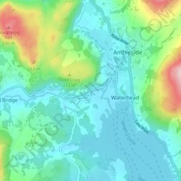 Clappersgate topographic map, elevation, terrain