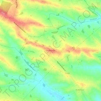 Cassemartin topographic map, elevation, terrain