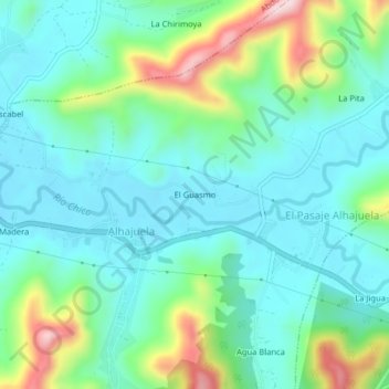 El Guasmo topographic map, elevation, terrain