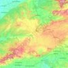 Betūl topographic map, elevation, terrain