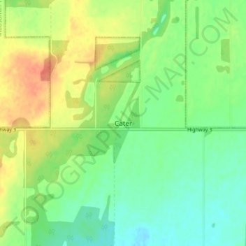 Cater topographic map, elevation, terrain