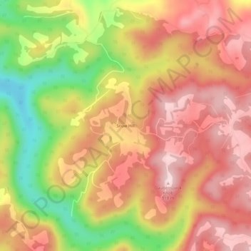 Snow Hill topographic map, elevation, terrain