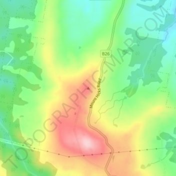 Mount Hicks topographic map, elevation, terrain