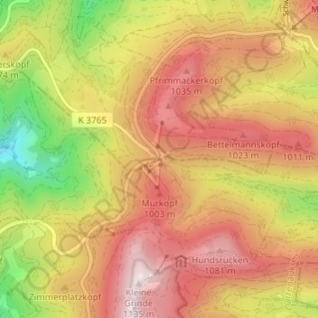 Unterstmatt topographic map, elevation, terrain