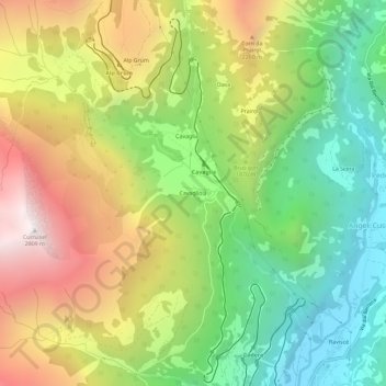 Cavagliola topographic map, elevation, terrain
