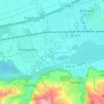 Schönbühl topographic map, elevation, terrain