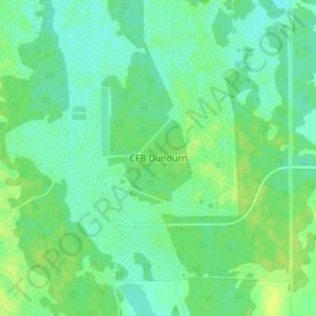 CFB Dundurn topographic map, elevation, terrain