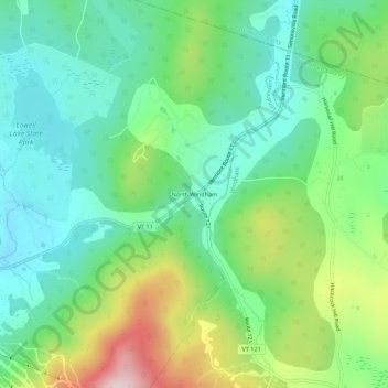 North Windham topographic map, elevation, terrain