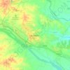 Durgapur topographic map, elevation, terrain
