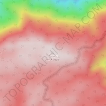 Mount McKenzie topographic map, elevation, terrain