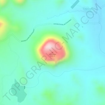 Calabazas topographic map, elevation, terrain