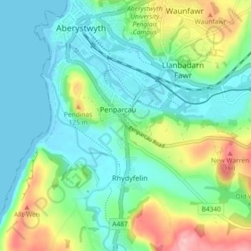Southgate topographic map, elevation, terrain