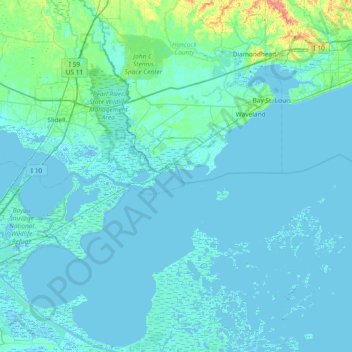 Little Grassy Island topographic map, elevation, terrain