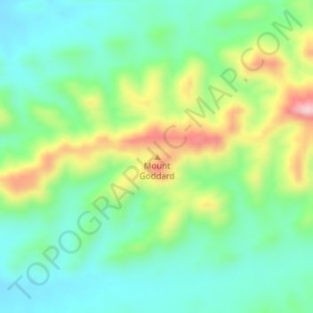 Mount Goddard topographic map, elevation, terrain