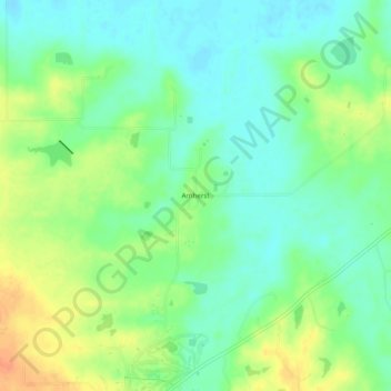 Amherst topographic map, elevation, terrain