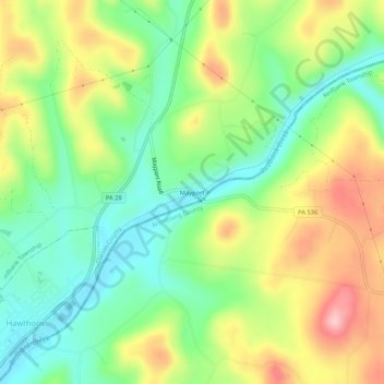 Mayport topographic map, elevation, terrain