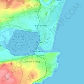 Montrose topographic map, elevation, terrain