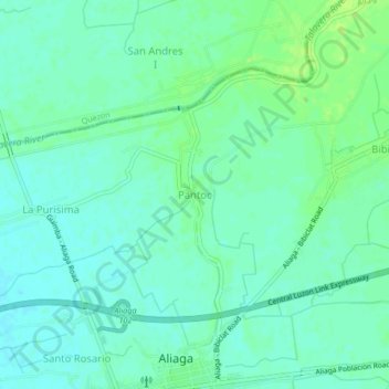 Pantoc topographic map, elevation, terrain
