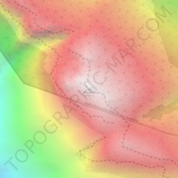 Mandala topographic map, elevation, terrain