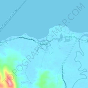 Dancalan topographic map, elevation, terrain
