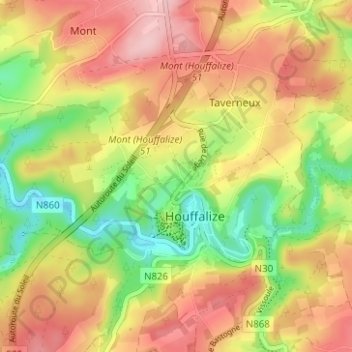 Fin de Ville topographic map, elevation, terrain