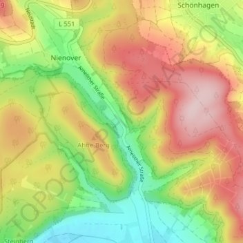 Polier topographic map, elevation, terrain
