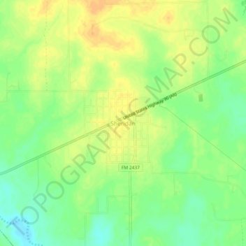 Sheridan topographic map, elevation, terrain