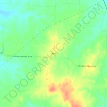 Edison topographic map, elevation, terrain