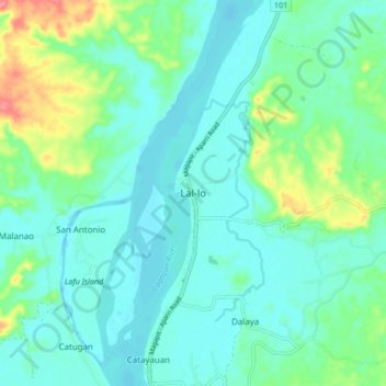 Lal-lo topographic map, elevation, terrain