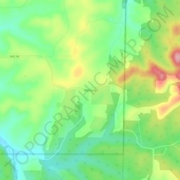 McClurg topographic map, elevation, terrain