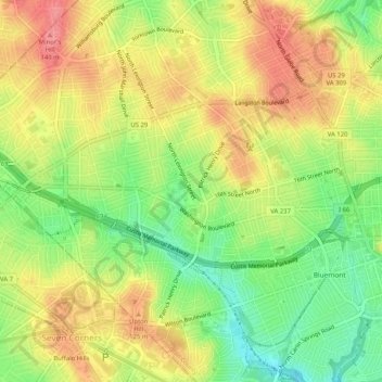 Westover topographic map, elevation, terrain