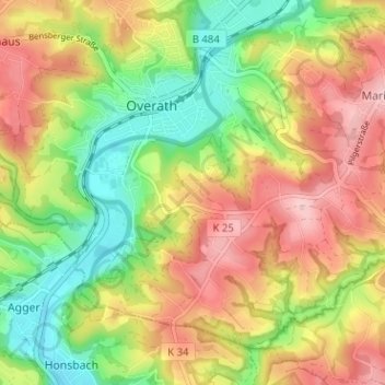 Lölsberg topographic map, elevation, terrain