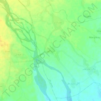 Dildar Garhi topographic map, elevation, terrain