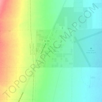 Crescent Valley topographic map, elevation, terrain