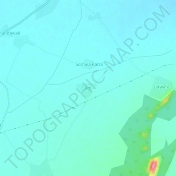 Somli topographic map, elevation, terrain