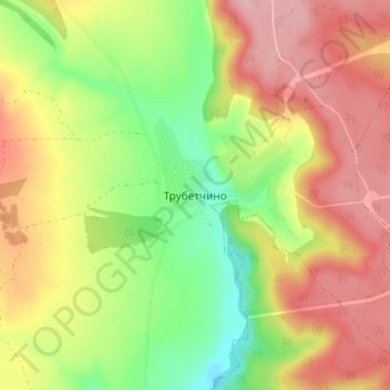 Трубетчино topographic map, elevation, terrain