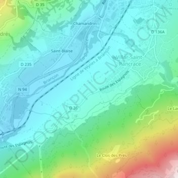 Lucis topographic map, elevation, terrain
