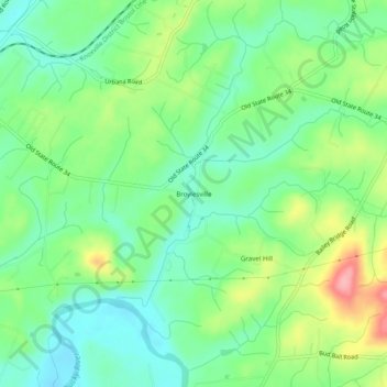 Broylesville topographic map, elevation, terrain