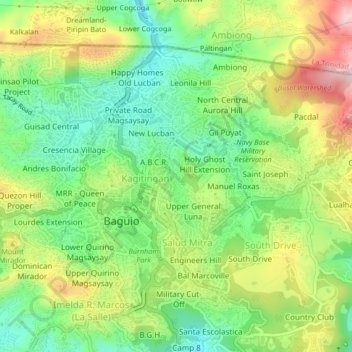 Holy Ghost Proper topographic map, elevation, terrain