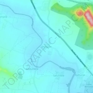 Shirgaav topographic map, elevation, terrain