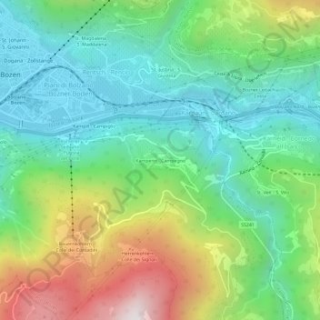 Kampenn - Campegno topographic map, elevation, terrain
