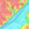 Les Mazères topographic map, elevation, terrain